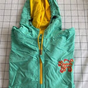 Dutch Bros Aqua and Yellow Jacket